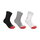 Wilson Tennissocken Crew schwarz/weiss/grau Kinder - 3 Paar